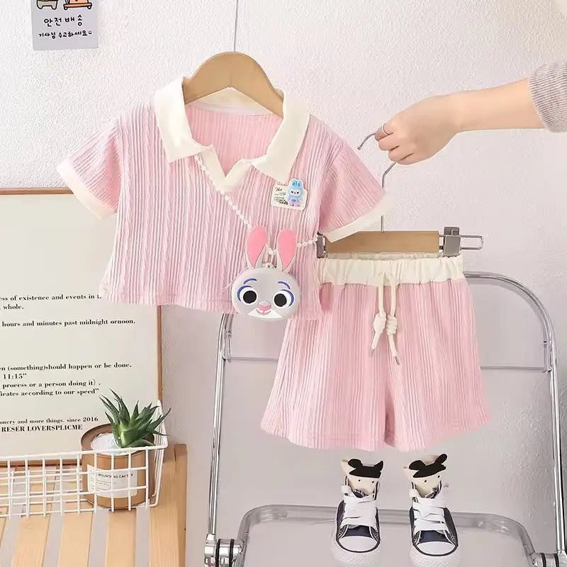 Girls Summer Pink Co-ord Set