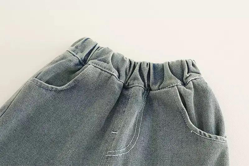 Boys Red Plaid Shirt With T-shirt And Jeans 3 Pc Set