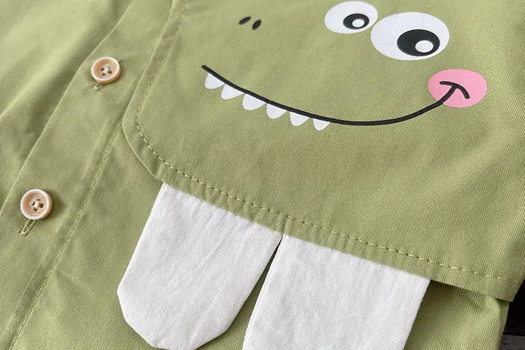 Boys Green Shirt & Jeans Set