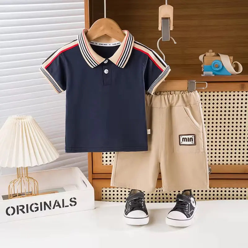 Boys Polo T-shirt And Shorts Set
