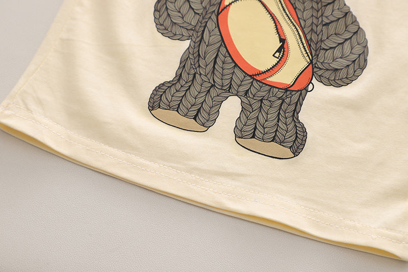 3D Cap Sunbath Boys Outing Set