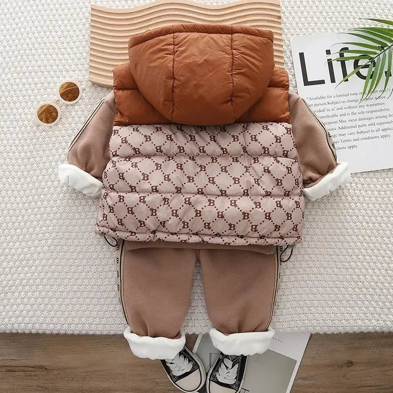 Boys Puffer Jacket Co-ord Set