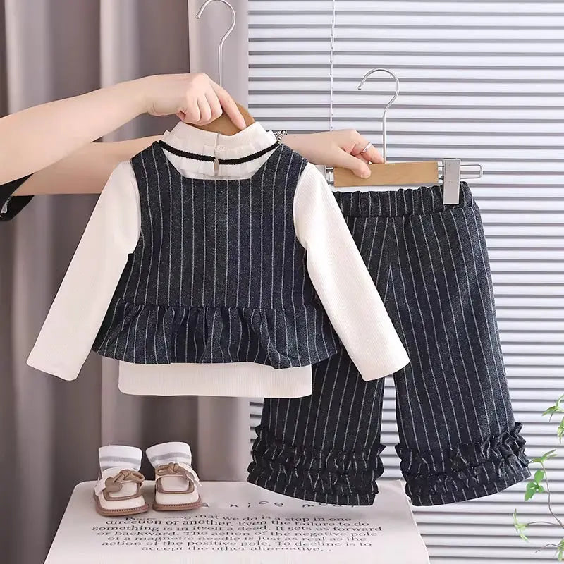 Girls Bow Top And Trouser 2 Pcs Set