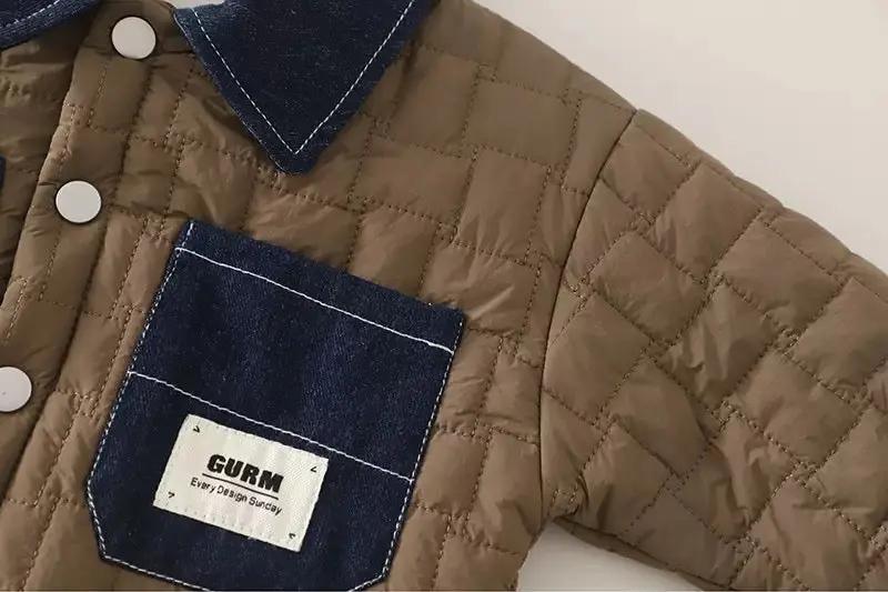 Boys Quilted Denim Patch Jacket & Winter Jeans Set