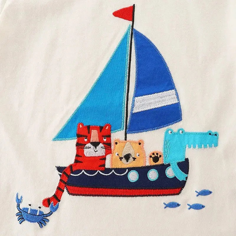 Boys Printed T-Shirt With Shorts Set