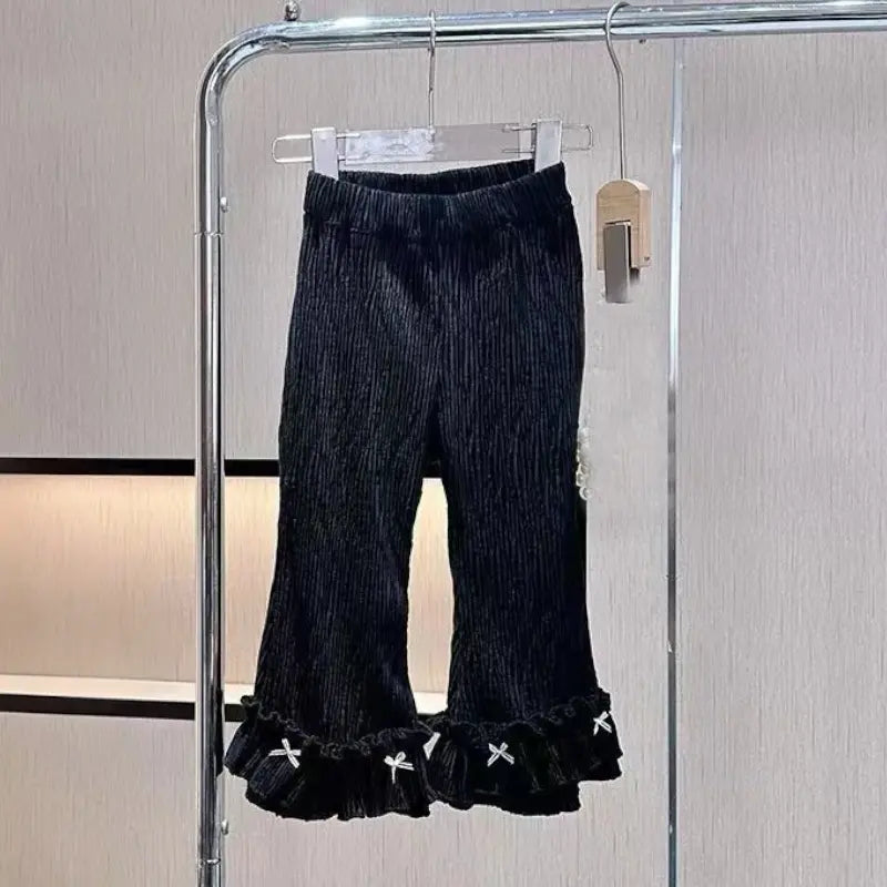 Girls Tweed-Bow Detail 3 Piece Set