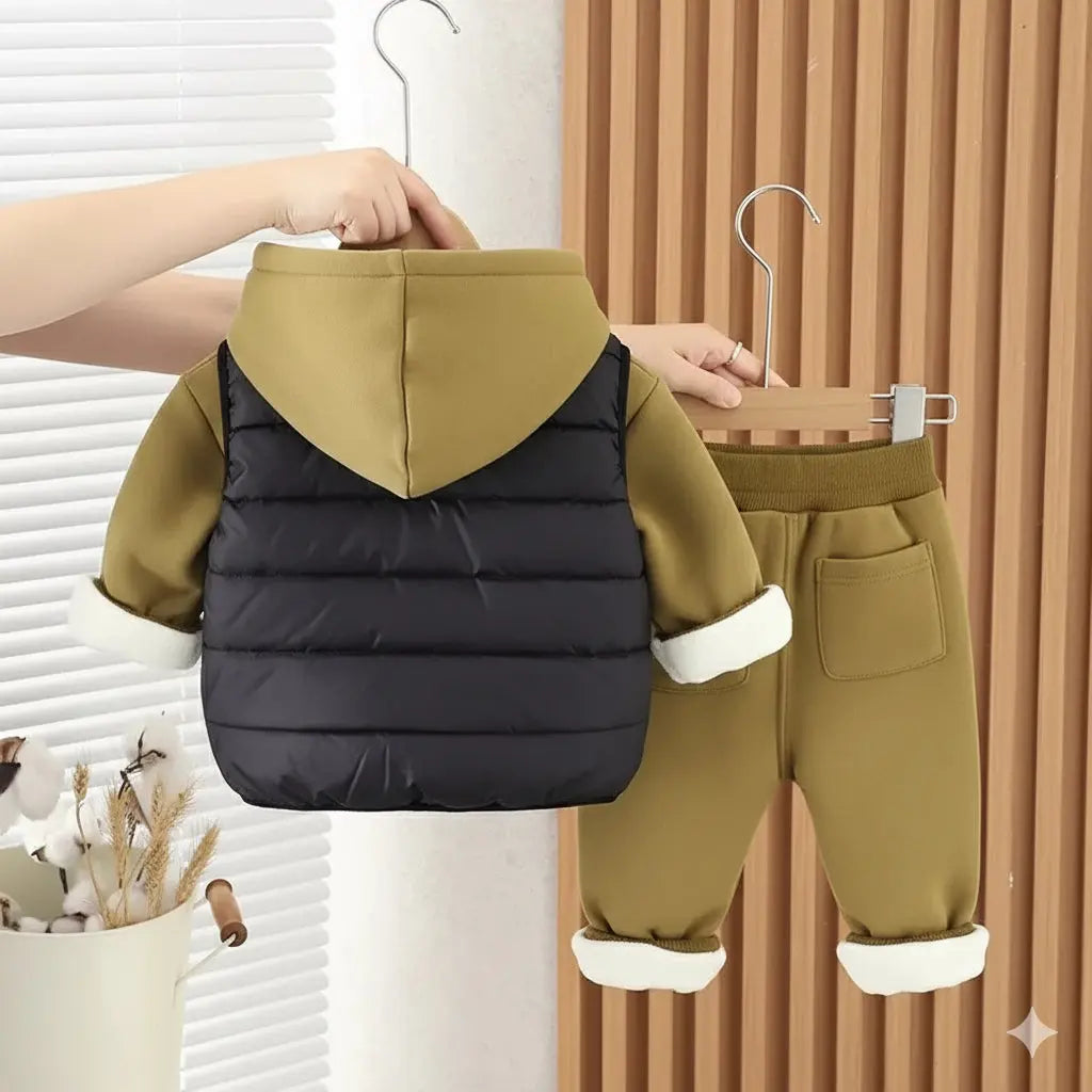 Boys Puffer Jacket With Co-ord Set