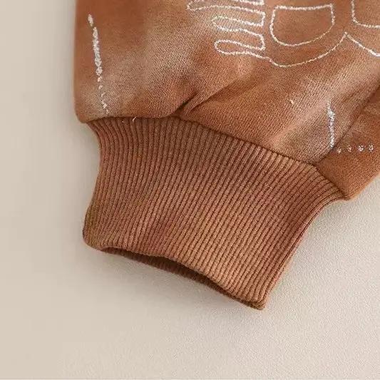 Boys Brown Joggers Set With T-shirt