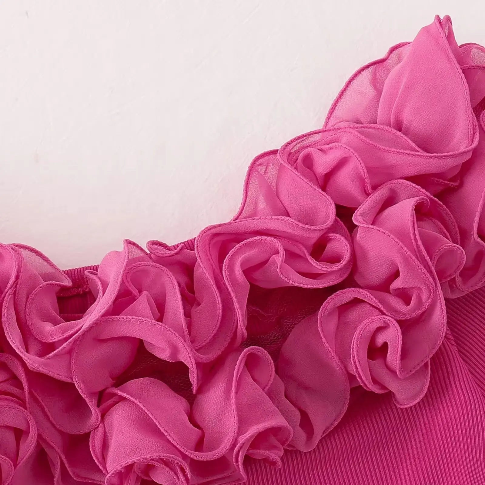 Girls Pink Ruffle Top And Pleated Skirt