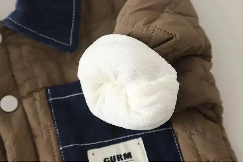 Boys Quilted Denim Patch Jacket & Winter Jeans Set