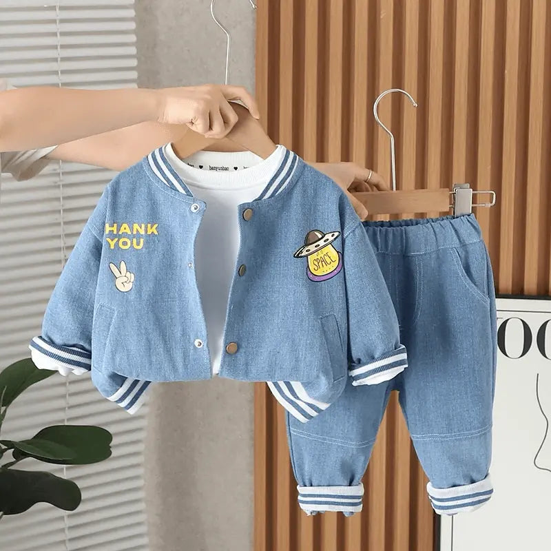Boys Trendy Denim Co-ord Set