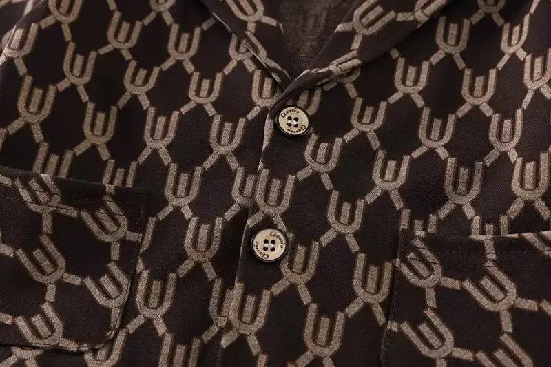 Boys Elegant Monogram Brown Suit