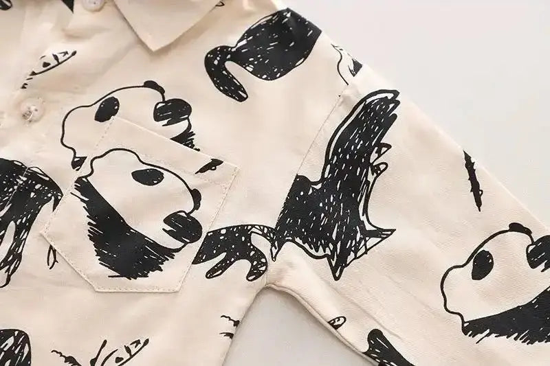 Boys Brown Jacket, Patterned Shirt With Trouser 3 Pcs Set