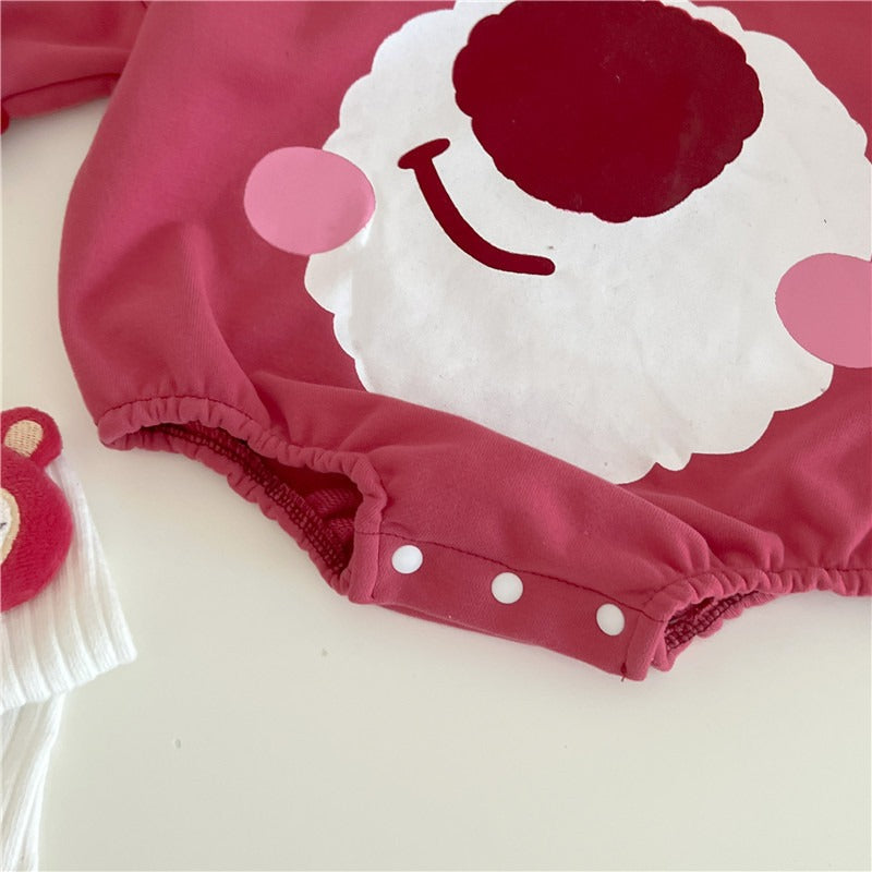 Bearberry Baby Boys and Girls Romper, Hat and Socks Set