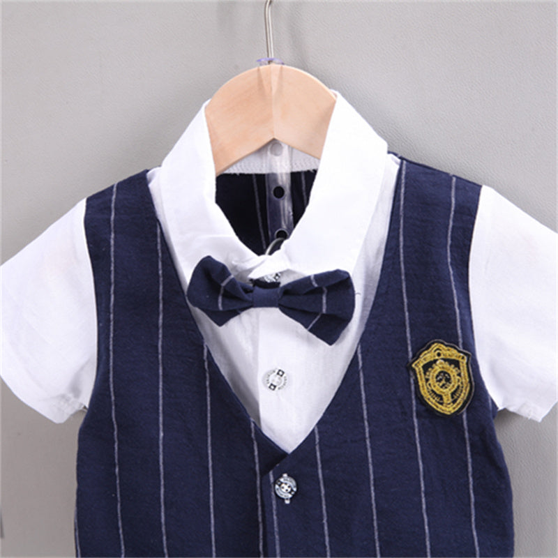 Boys Occasional Set with Attached Waistcoat and Bow