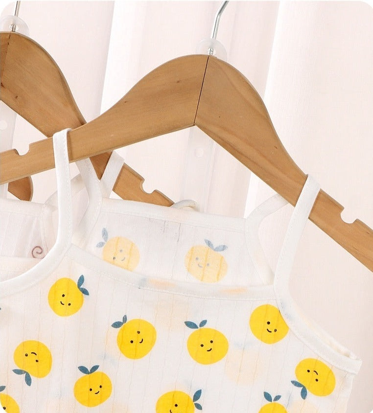 Bright Fruit Sleeveless Top and Shorts Girls Set