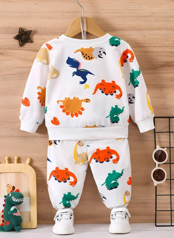 Colourful Dino Girls and Boys Co-ord Set
