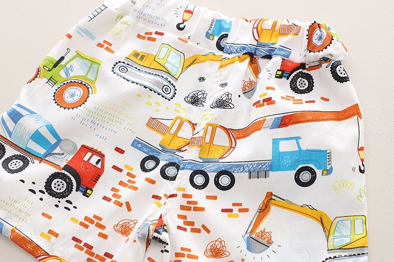 Colourful Vehicles Boys Co-ord Set