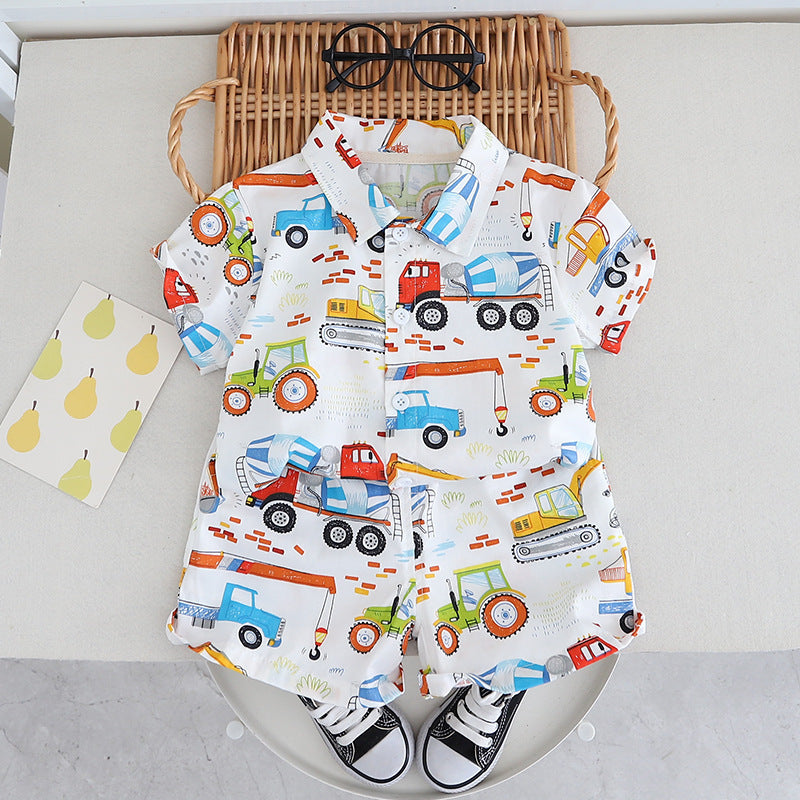 Colourful Vehicles Boys Co-ord Set