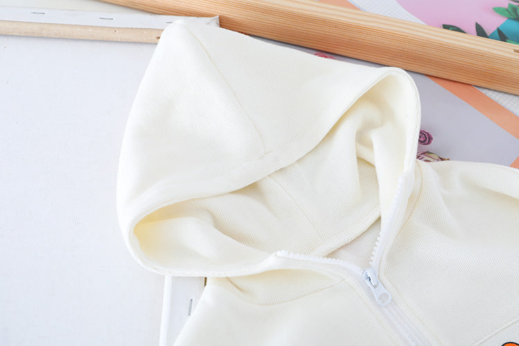 Cute Colour Blocked Girls Hoodie Set