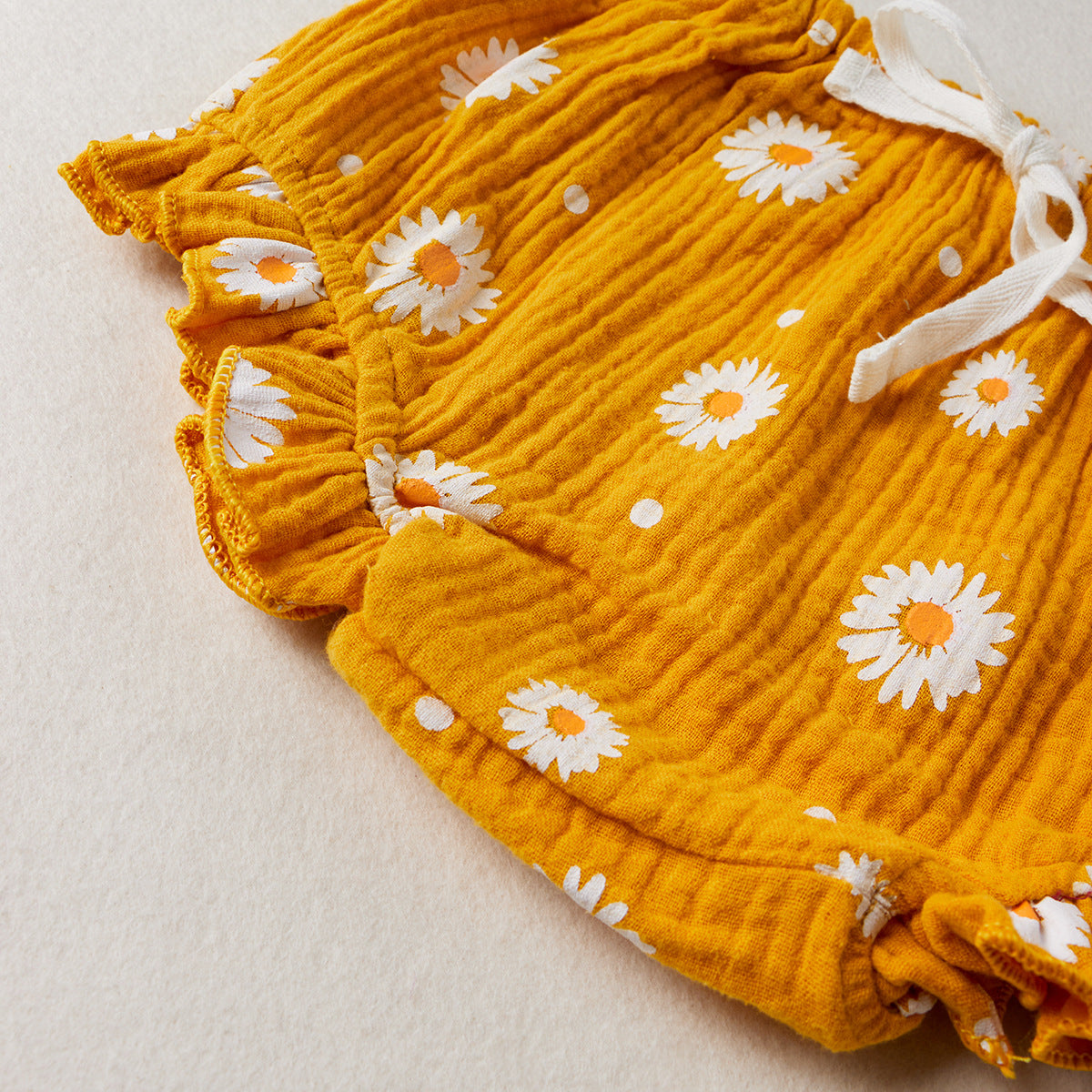 Cute Muslin Flower Top and Shorts Girls Set