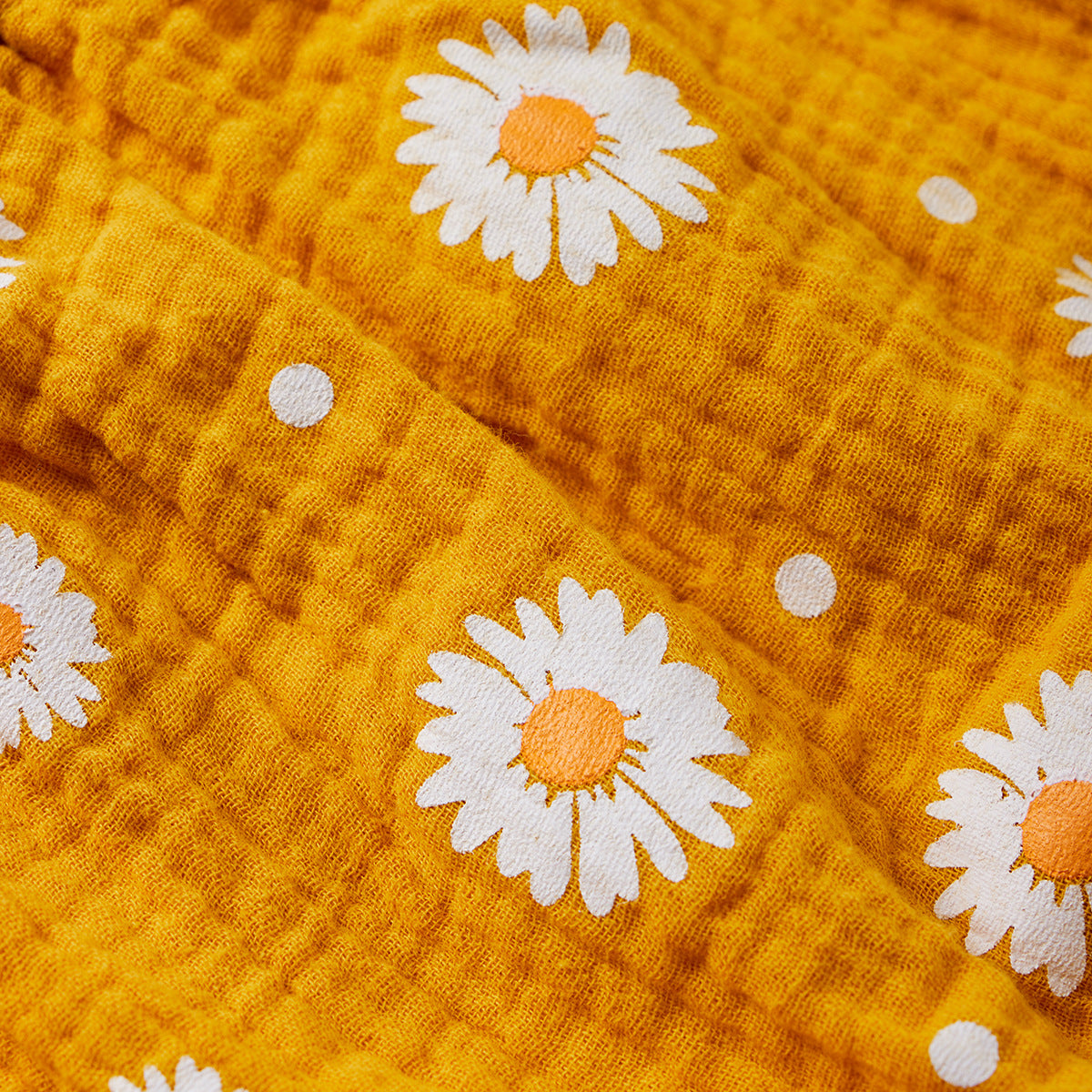 Cute Muslin Flower Top and Shorts Girls Set