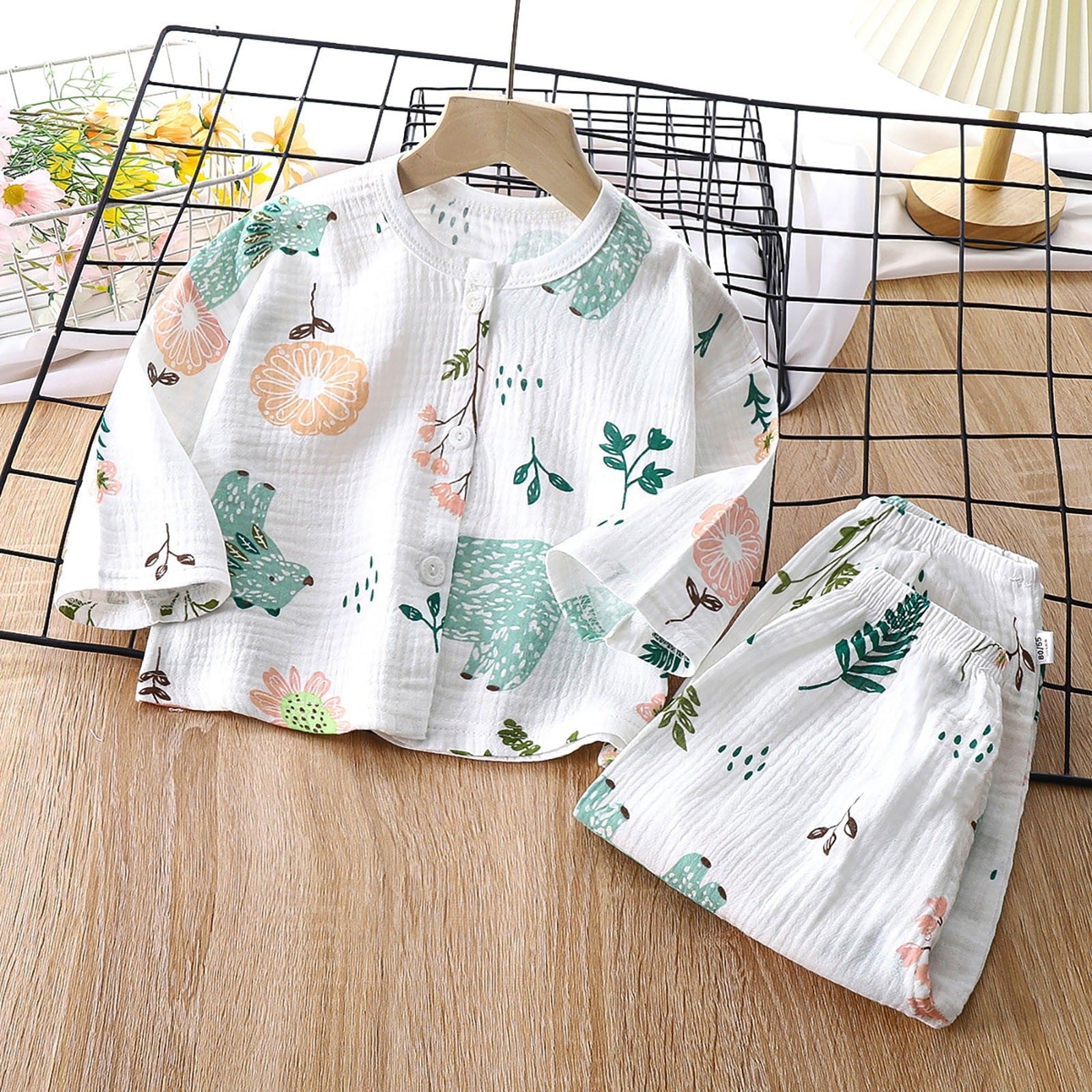 Cute Forest Girls Boys Lounge Wear Set