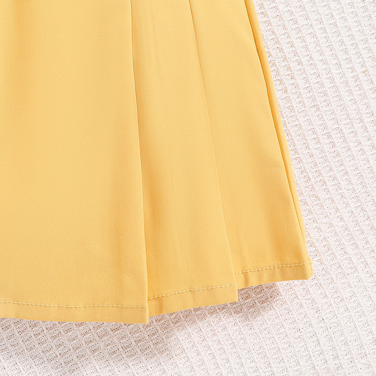 Cute Yellow Two-Piece Girls Party Set