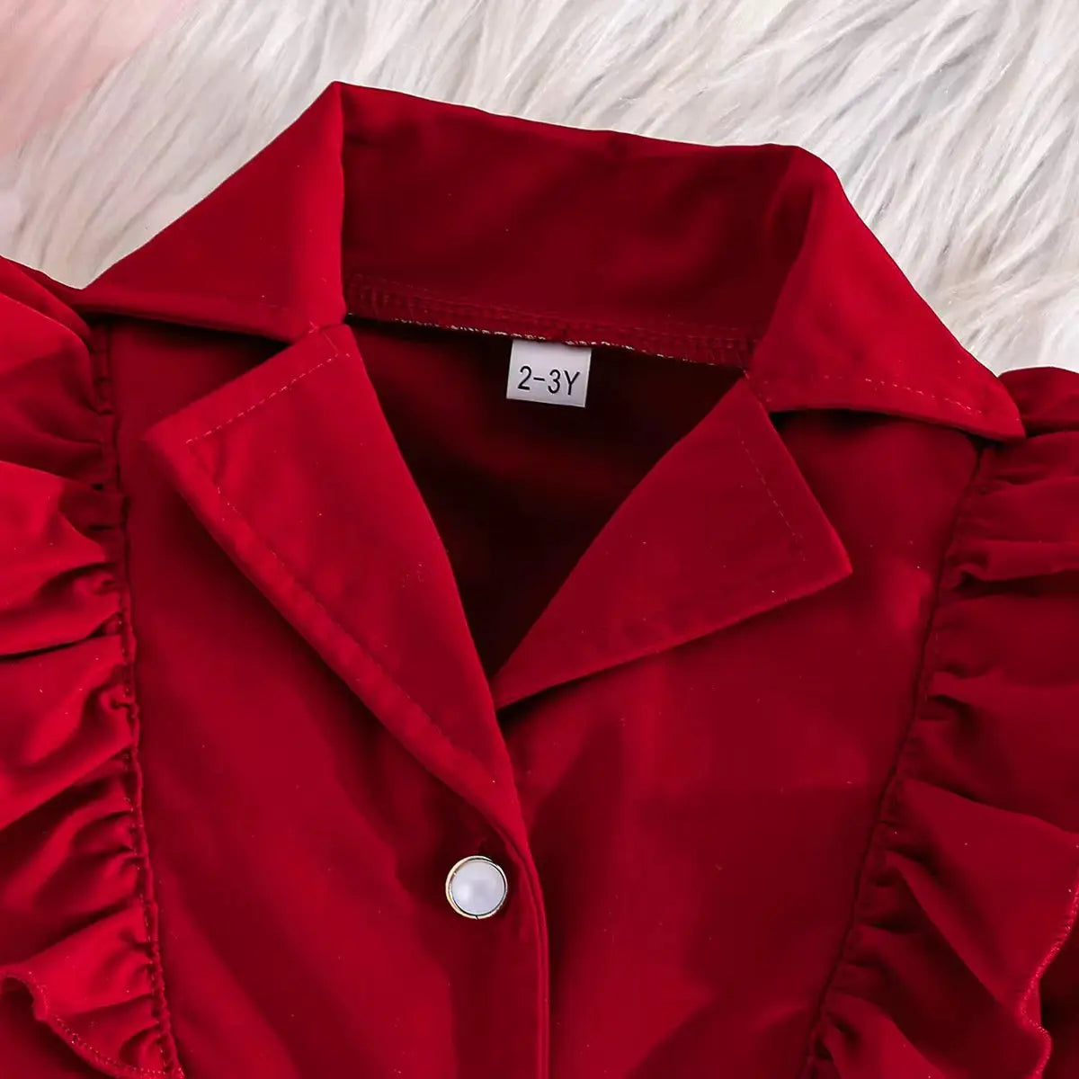 Girls Red Elegant Co-ord Set