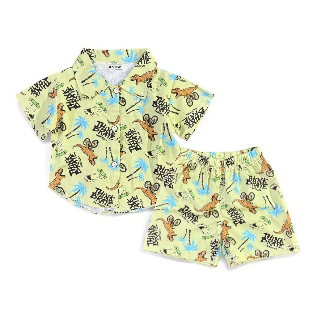 Boys Tropical Print Co-ord Set