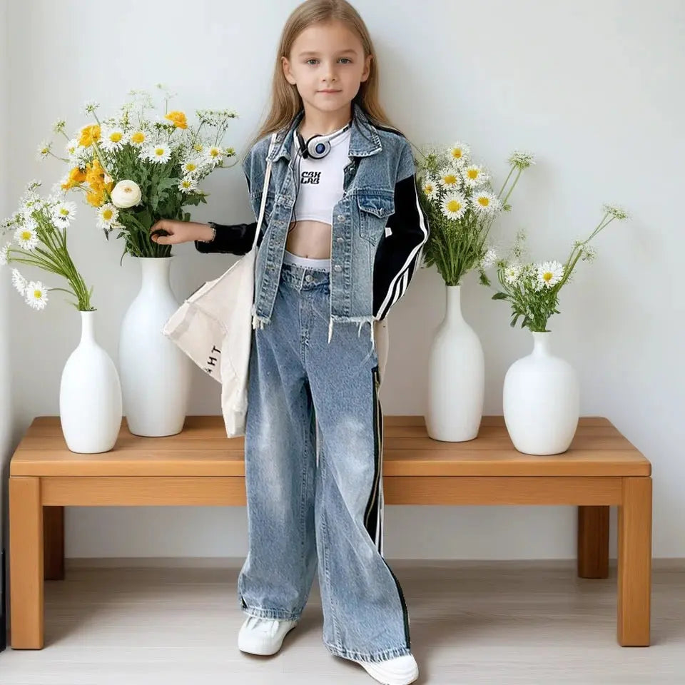 Girls Rugged Denim Co-ord Set