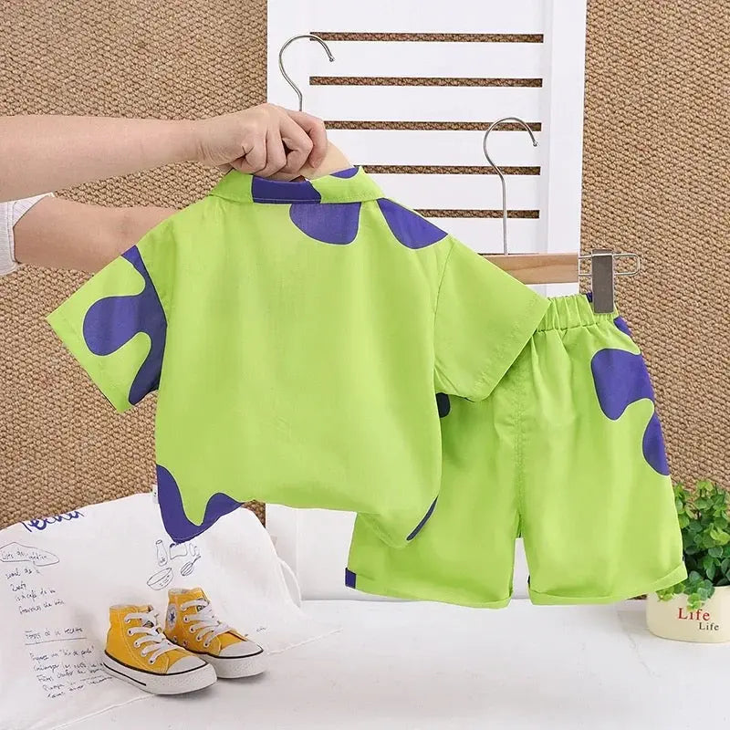 Boys Color-Print Co-ord Set