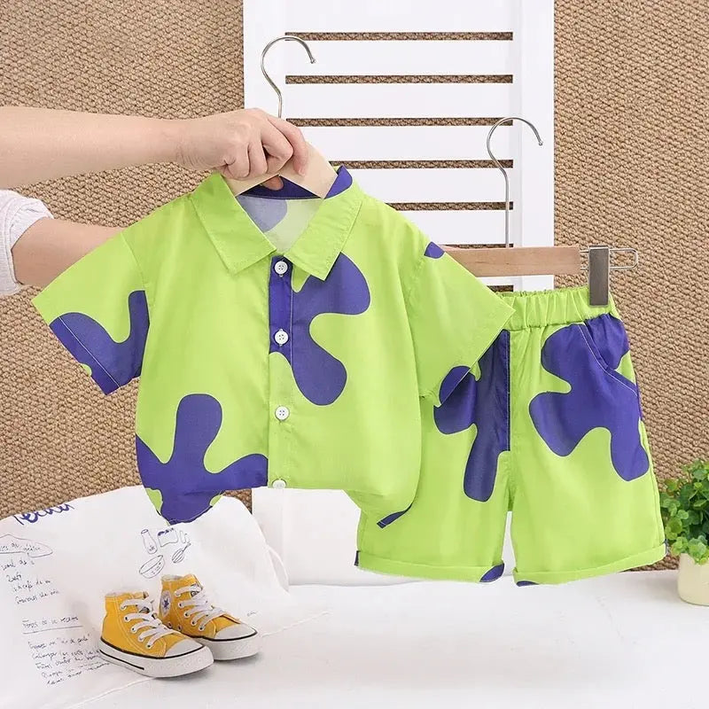 Boys Color-Print Co-ord Set