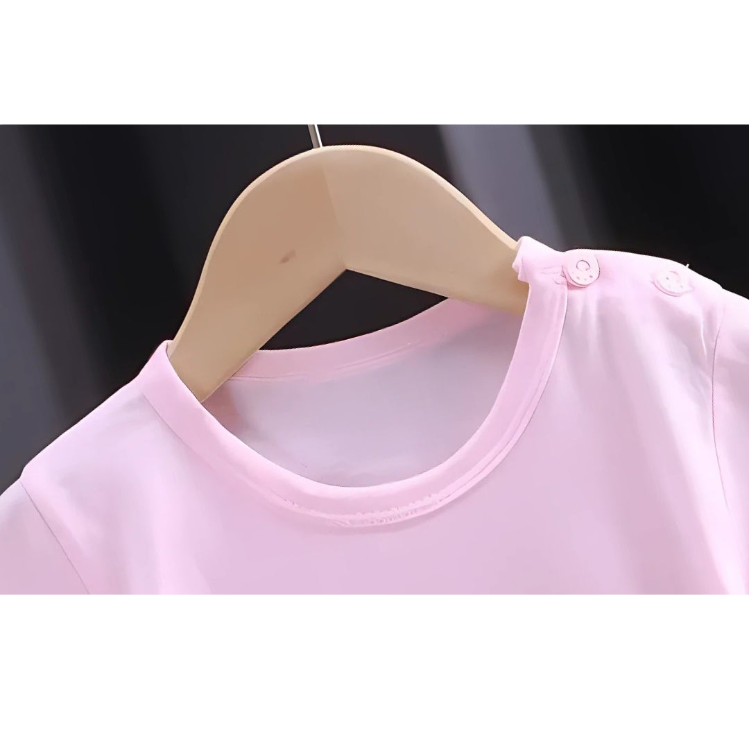 Girls Comfy Lounge T-Shirt And Short Set