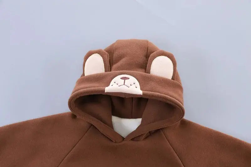 Boys Puffer Jacket, Sweatshirt And Joggers Set