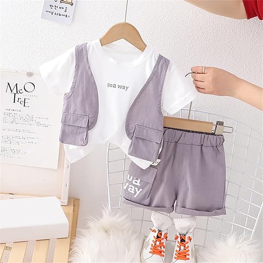 Jacket Style Boys Two-Piece Set