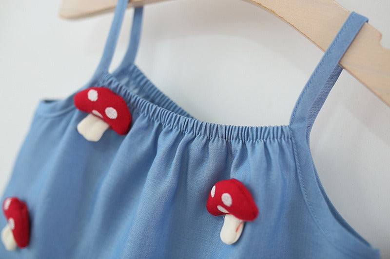 Luna Blue Mushroom Baby Girls Set