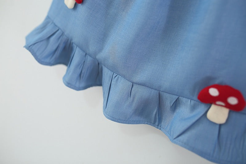 Luna Blue Mushroom Baby Girls Set