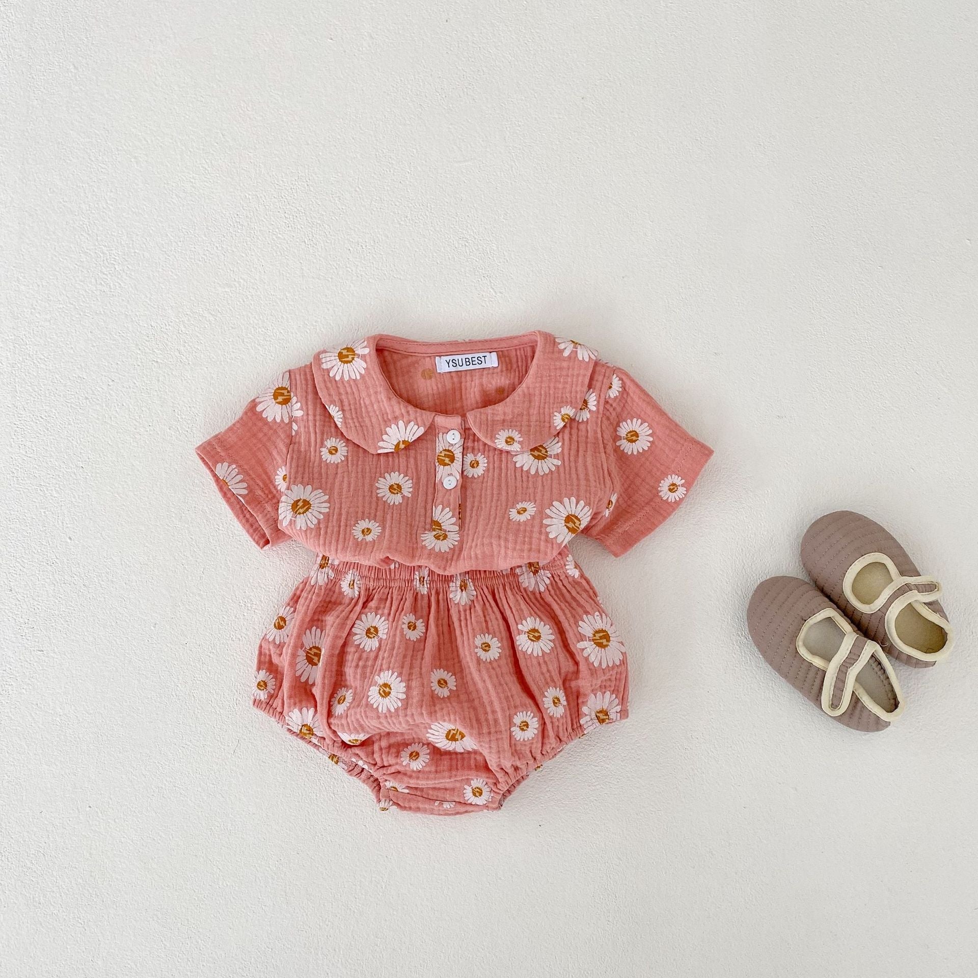 Minimalist Baby Top and Shorts Girls Set