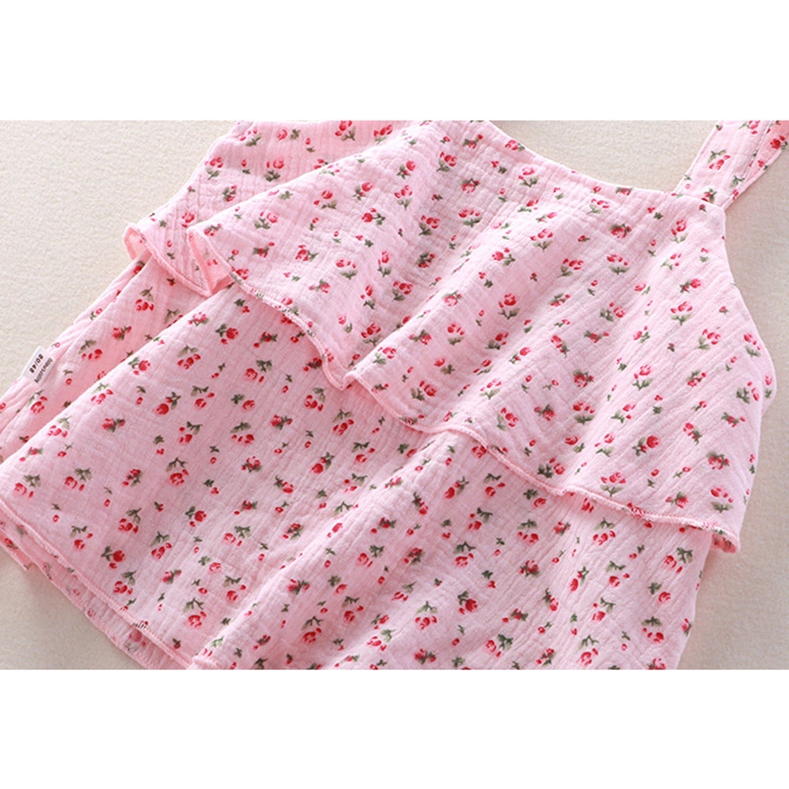 Pink Blossom Sleeveless Girls Set