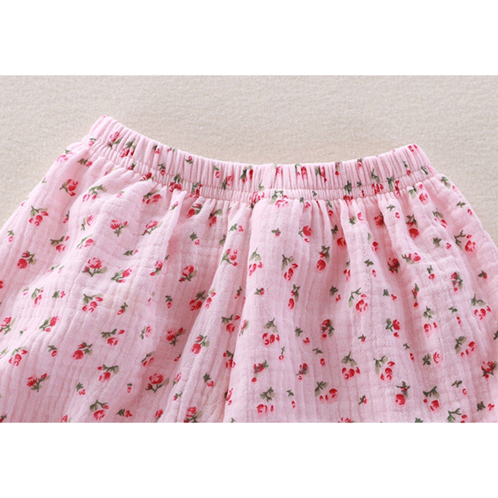 Pink Blossom Sleeveless Girls Set