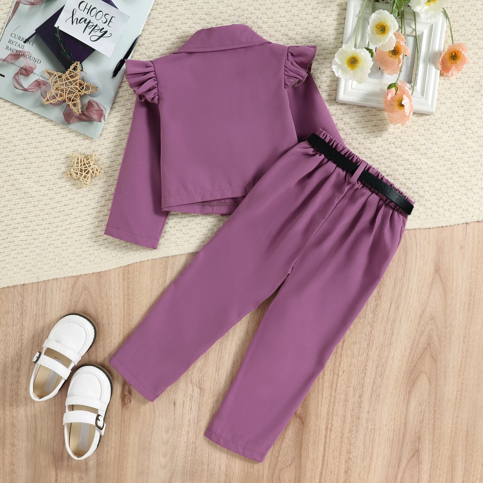 Overcoat Styled Shirt and Pant Set