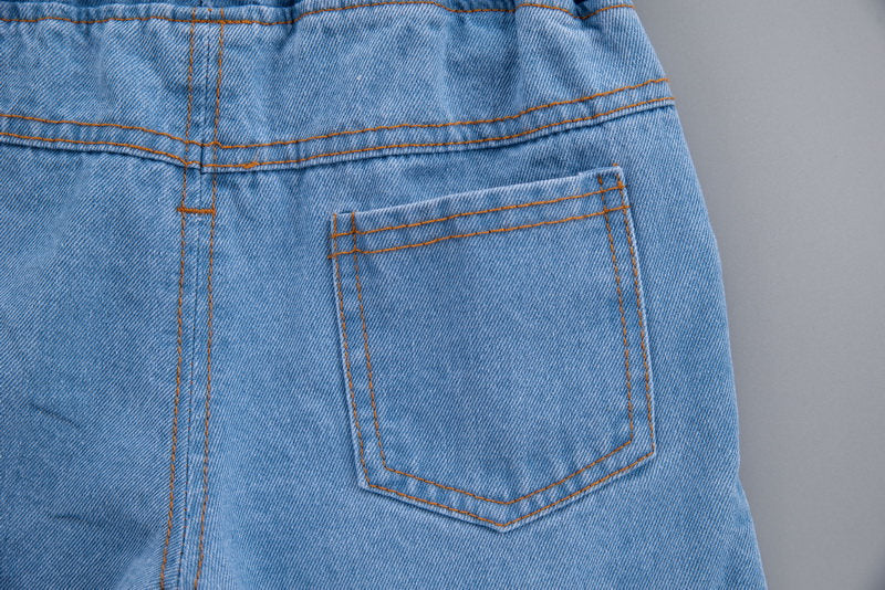 Never Tired Tshirt and Denim Bottom Set