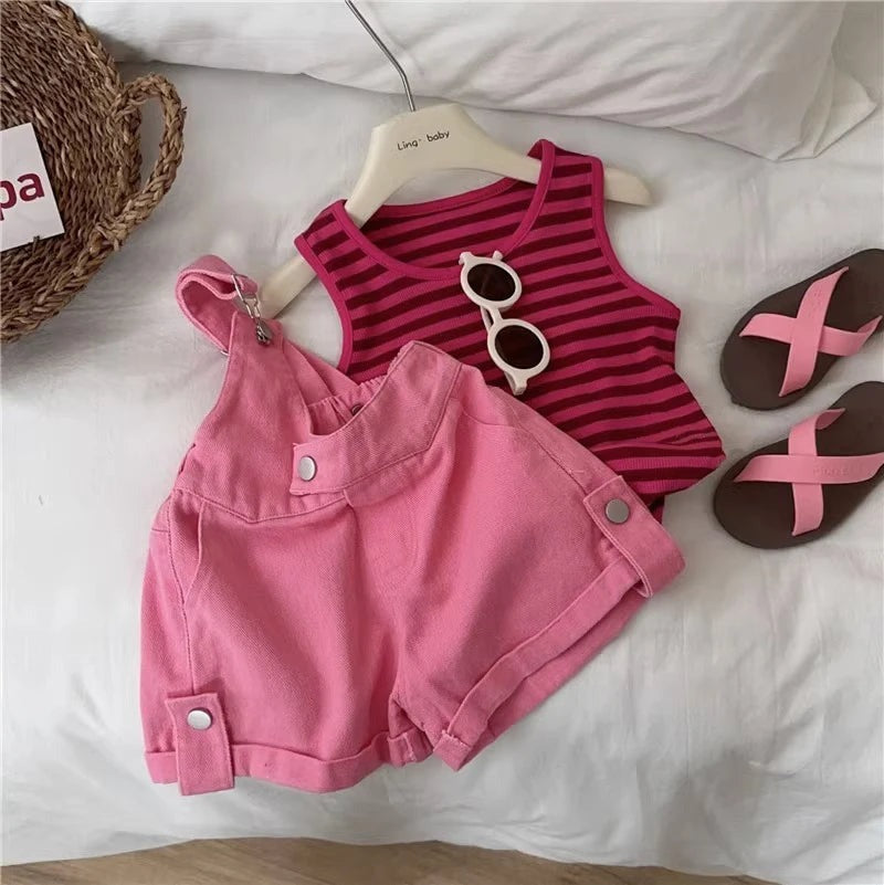 Classy Jumpsuit Style Girls Two-Piece Set