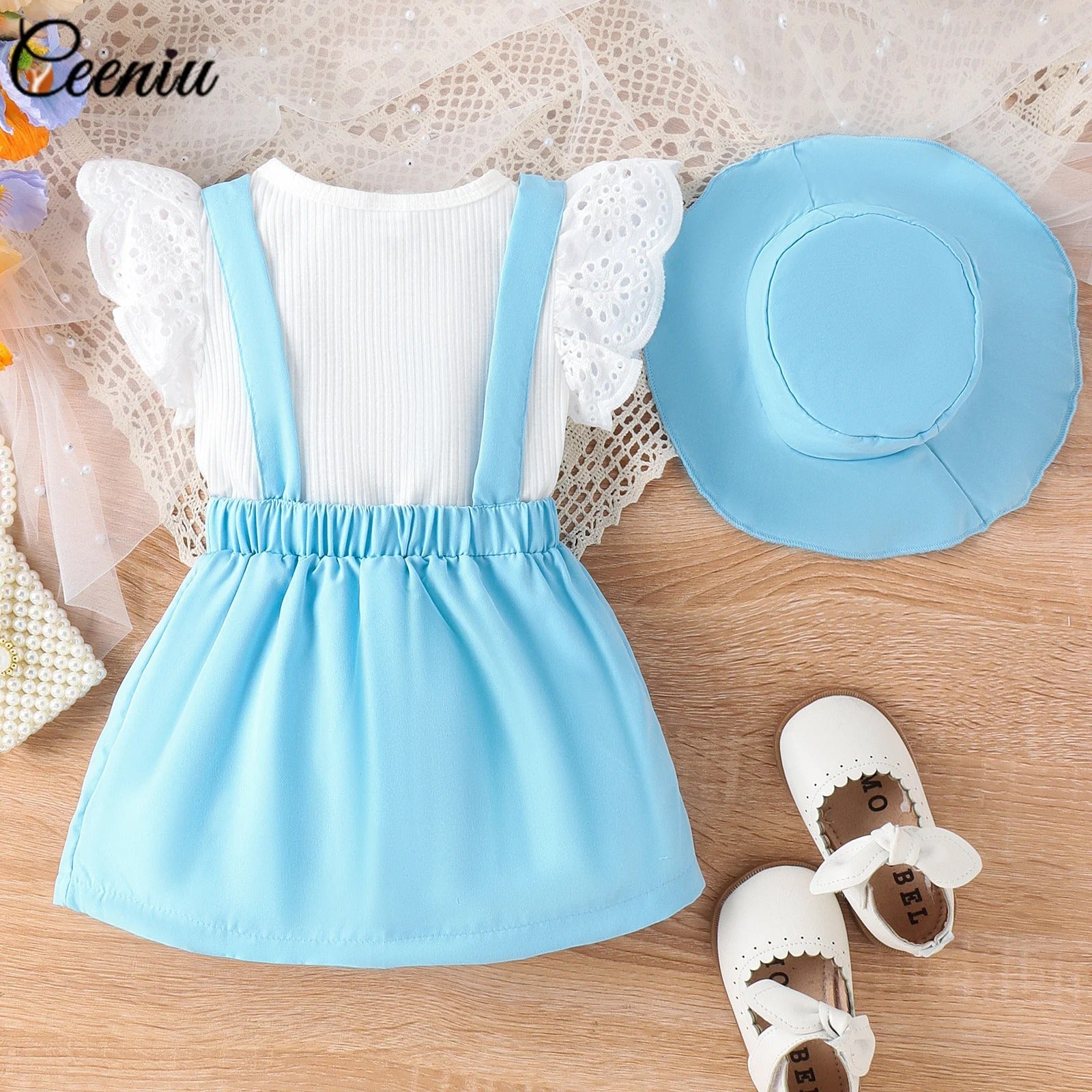 Inaya Baby Girls Dress Set with Hat