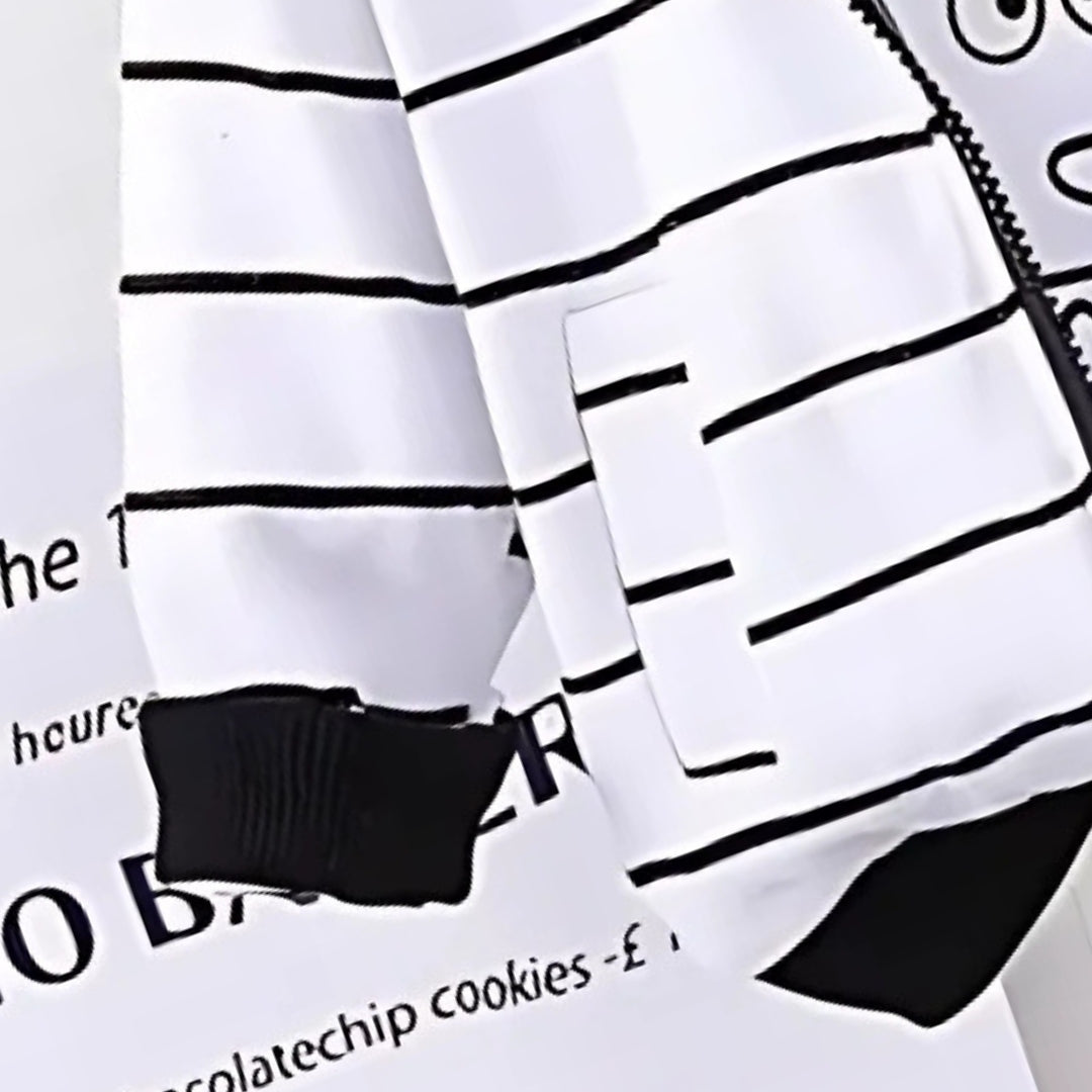 Striped Hooded Jacket Boys Three Piece Set