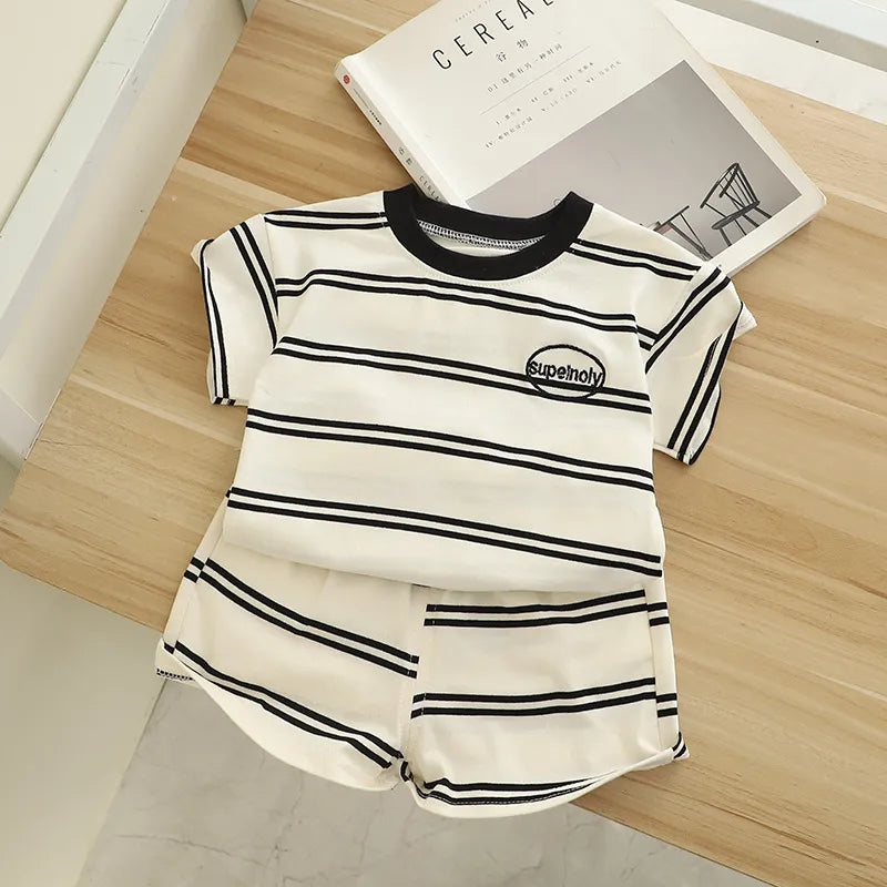 Timeless Tots Boys Striped Set