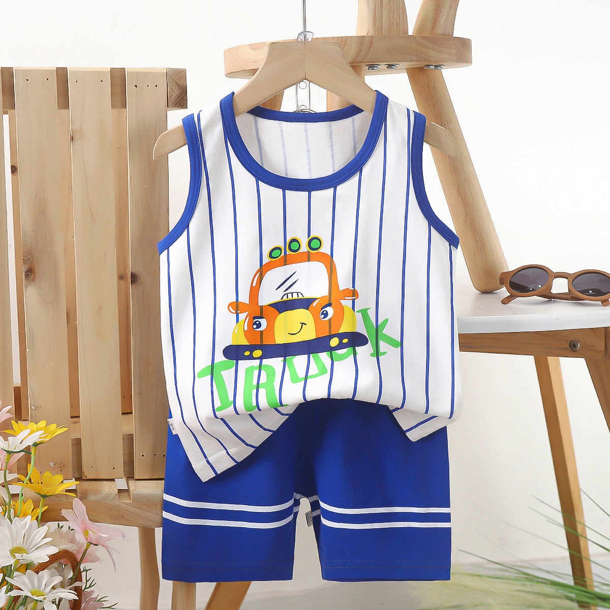 Truck Cartoon Sleeveless Set