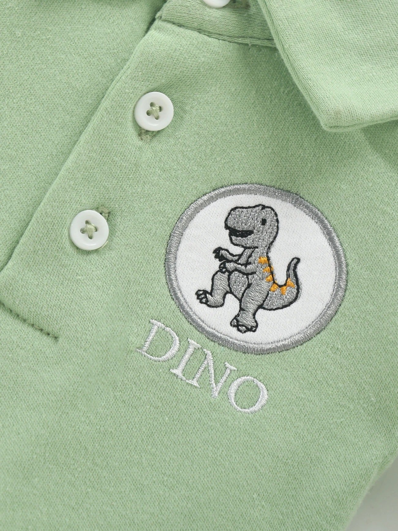 Dino Fun Baby Boy Romper Shorts & Hat Set