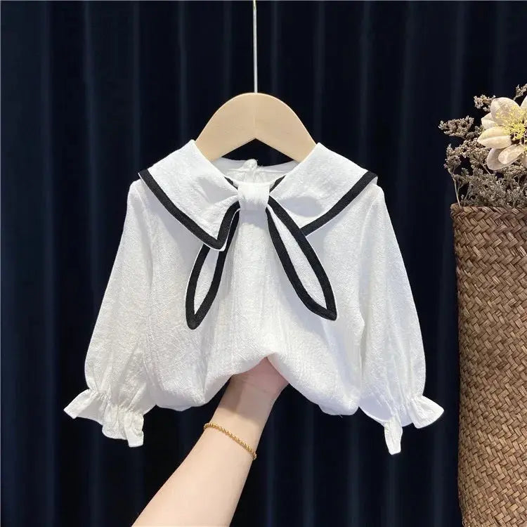 Girls Summer White Top With Jeans 2 Pcs Set